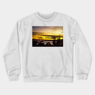 North Shields Fish Quay at Dusk Crewneck Sweatshirt